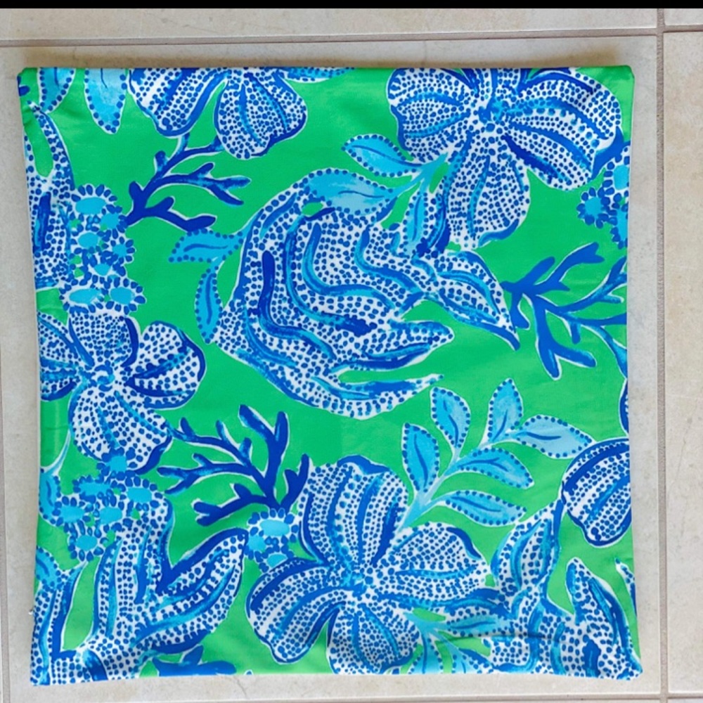 Lilly Pulitzer Cabana Green Keepin It Reel Pillowcase